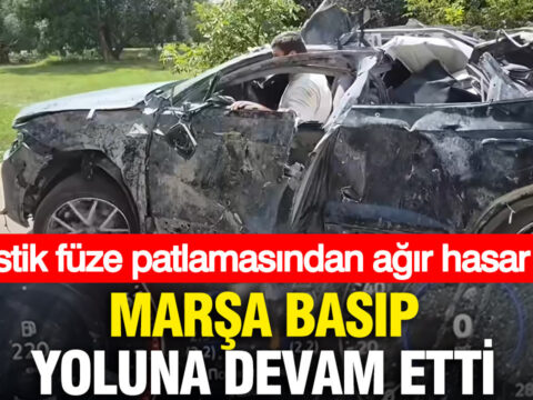 Balistik fuze patlamasindan agir hasar aldi volkswagen touareg marsa basip yoluna devam etti ga3vlggz